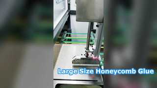 Gluing machine for making aluminum honeycomb panel